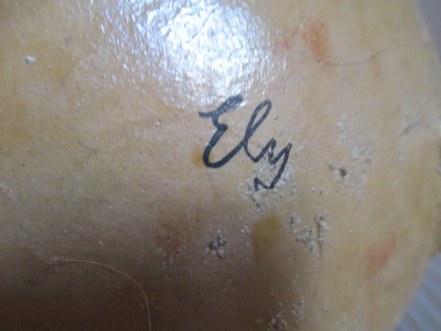 Mexican Pottery Handpainted Peacock Design Footed Vessel - 10