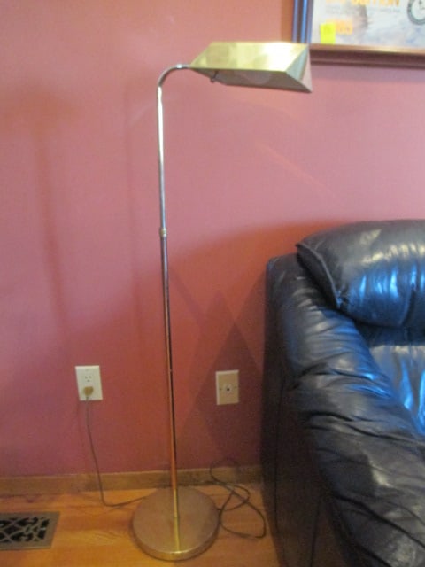 Brass Adjustable Height Floor Lamp (1 of 6)