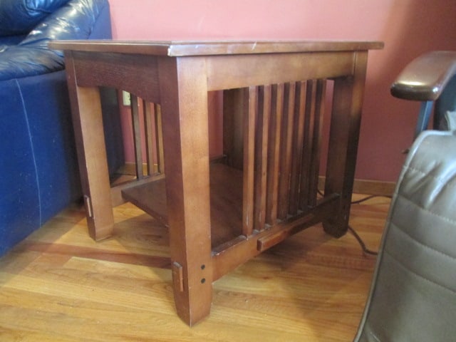 Mission Style Wood End Table - 3