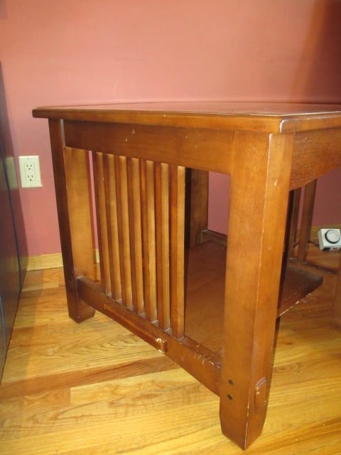 Mission Style Wood End Table - 5