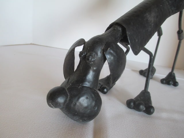 Two Bobble Head Metal Art Blood Hounds - 7