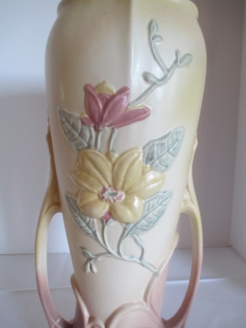 Vintage Hull Art Magnolia Double Handle Yellow Vase - 6