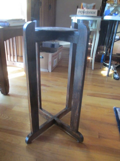 Vintage Arts & Craft Style Wood Pedestal Stand (1 of 6)