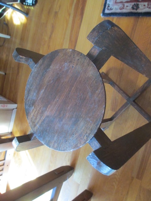 Vintage Arts & Craft Style Wood Pedestal Stand - 2