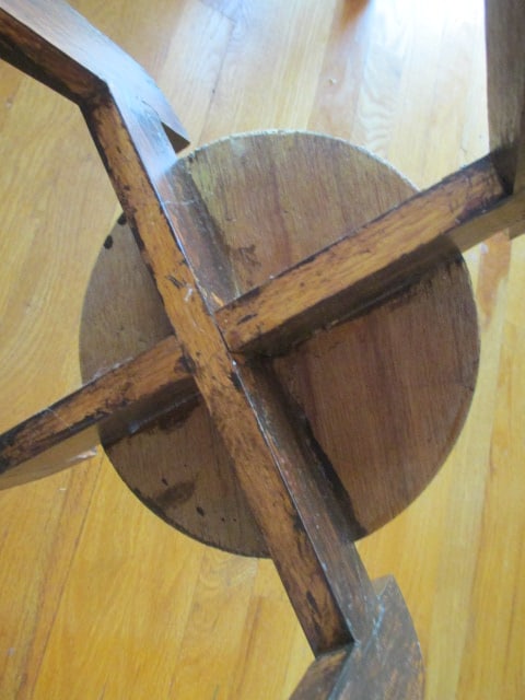 Vintage Arts & Craft Style Wood Pedestal Stand - 4