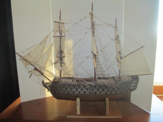 Detailed "HMS Victory" Hand Built Model Ship on Display Stand (1 of 16)