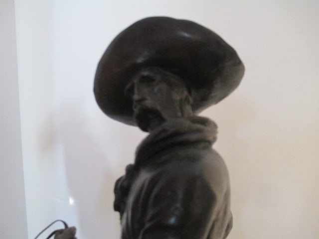 Frederic Remington "Puncher" Table Top Bronze Statue with Marble Base - 3