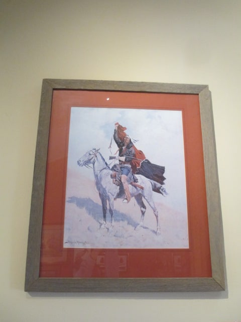 Framed and Matted Frederic Remington "The Blanket Signal" Print (1 of 6)