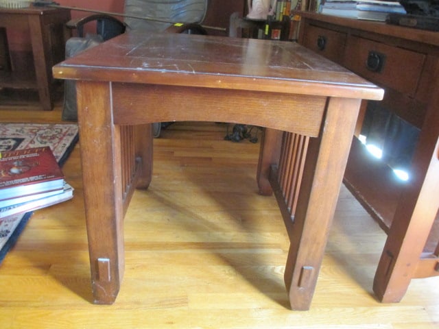 Mission Style Wood End Table (1 of 7)