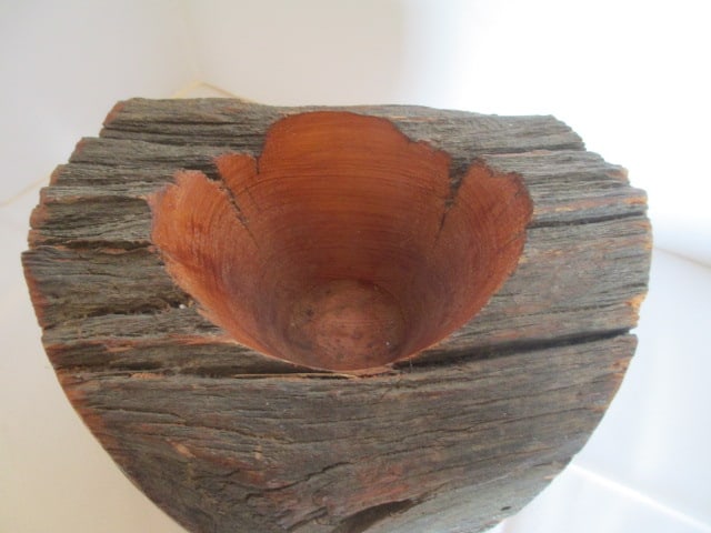 Two Hand Turned Artisan Wood Vases - 7