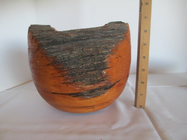 Two Hand Turned Artisan Wood Vases - 9