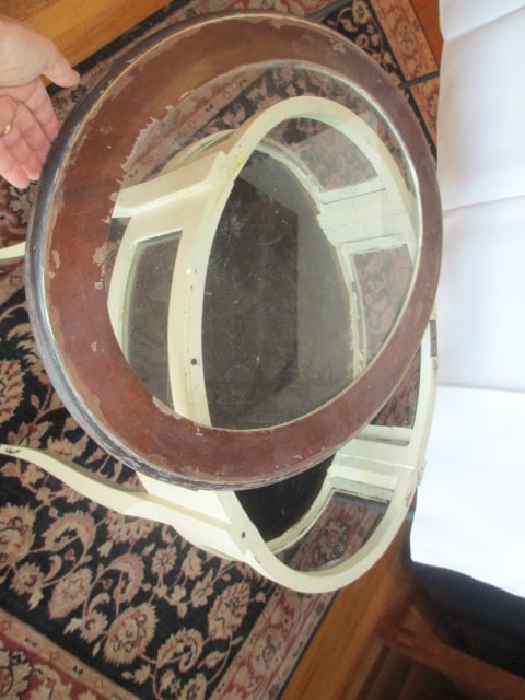 2 Tone Oval Glass Top Display Table - 4