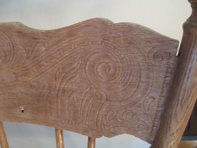 Antique Oak Victorian Rocker - 5