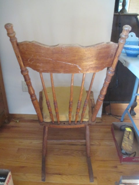 Antique Oak Victorian Rocker - 8