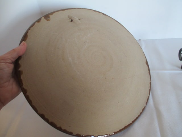 Handpainted Mexican Peacock Terra Cotta Plate - 4