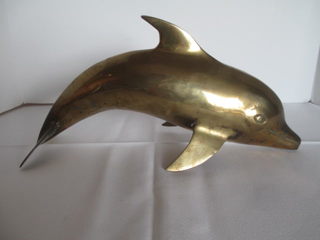 Brass Dolphin Sculpture - 2