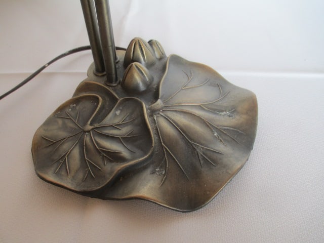 Tiffany Style Reproduction "Pond Lily" 3 Lite Table Lamp - 5