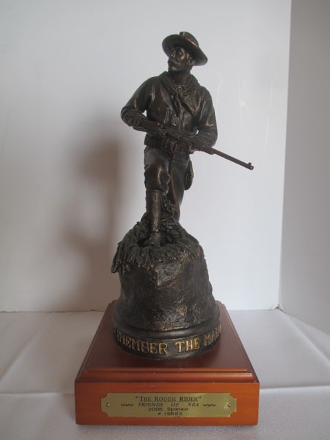 Limited Edition 2005 NRA Sponsor "The Rough Rider" Statue in Original Box - 2