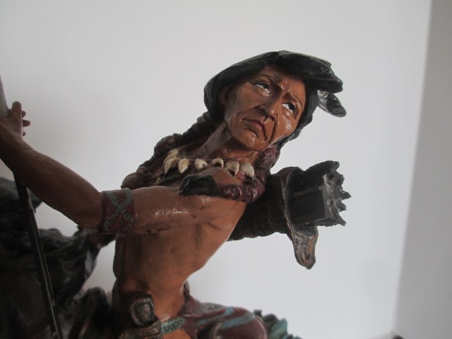 Native American Warrior Sculpted Figure - 2