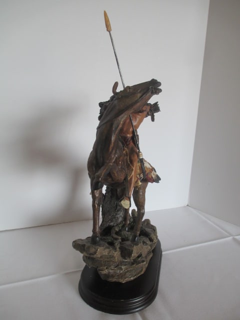 Native American Warrior Sculpted Figure - 3