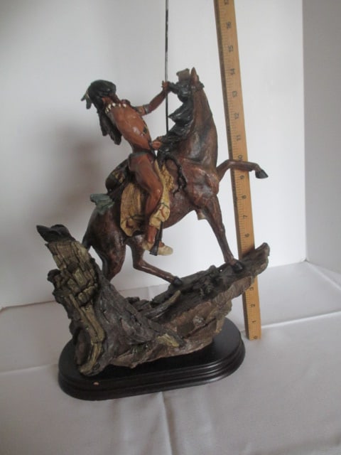 Native American Warrior Sculpted Figure - 5