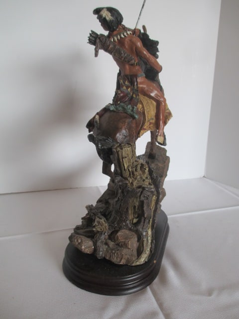 Native American Warrior Sculpted Figure - 6