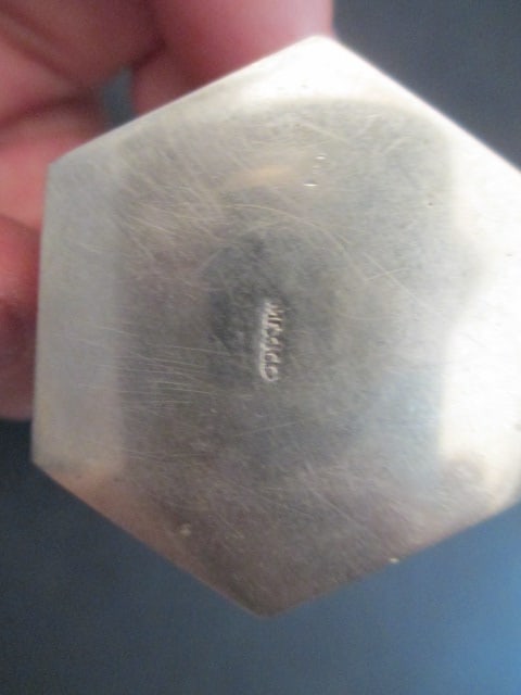 Pair of Mexican Silver and Abalone Shell Salts with Spoons - 4