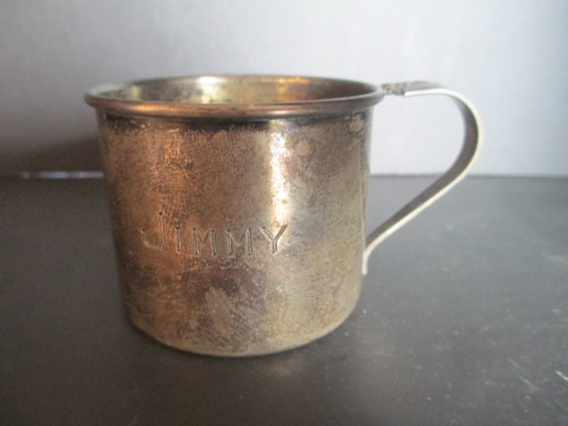 Pair of Heirloom "Damask Rose" Sterling Toothpick Holders and Toddler Cup, Pair of S. Kirk & Son - 6