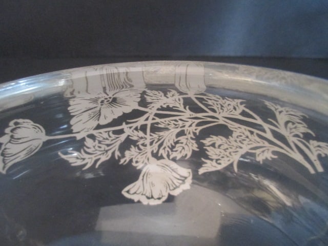 Sterling Overlay Footed Glass Dish, Crystal Vanity Dish and Art Glass Divided Box - 7