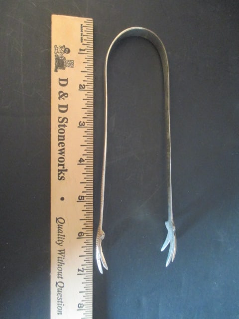 Glass Ice Bucket with Pewter State Seal of South Carolina Emblem and Pair of Ice Tongs - 5