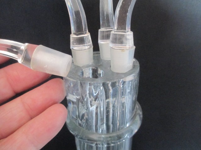 Vintage French 4 Chamber Glass Decanter - 3