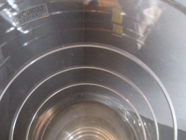 Tarnow Poland Etched Band Crystal Vase and Centerpiece Bowl - 7