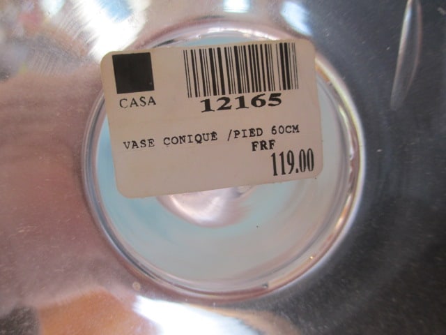 Tall Casa Hand Blown Footed Vase - 5