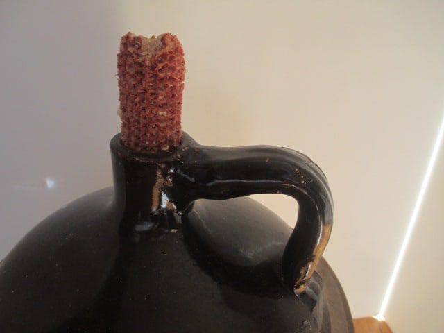 Vintage 5 Gallon Brown/White Shoulder Jug - 3