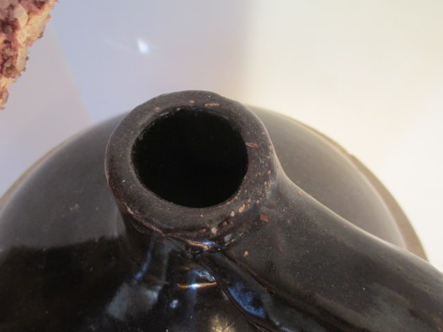 Vintage 5 Gallon Brown/White Shoulder Jug - 4