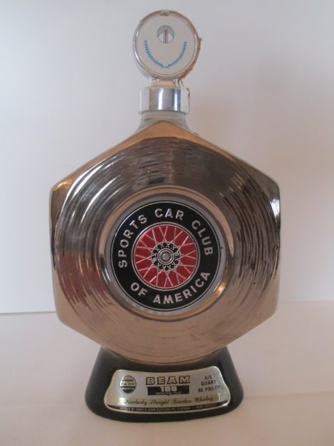 1976 Jim Beam "Sports Car Club of America" Decanter: 11"h 