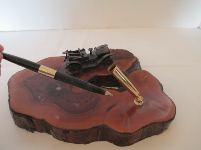 Live Edge Wood Slab Desk Set - 4