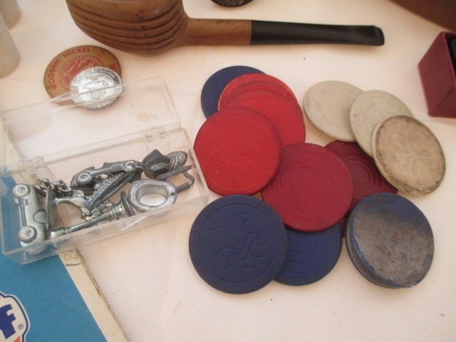 Man Grouping-Carved Wooden Canoe, Sleepy Eye Native American Maiden Doll, - 11