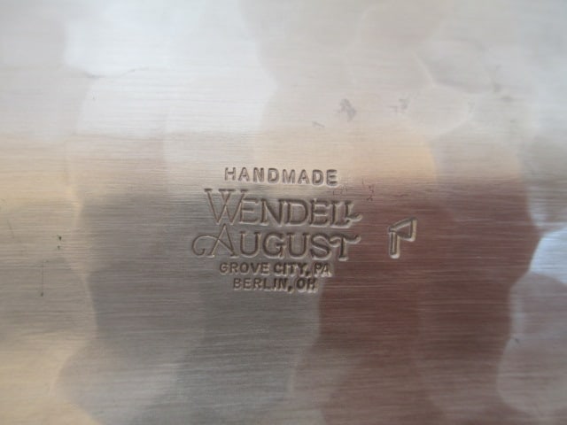 Vintage Wendell August Hand Forged Hand Hammered Amish Farm Scene Aluminum Tray - 3