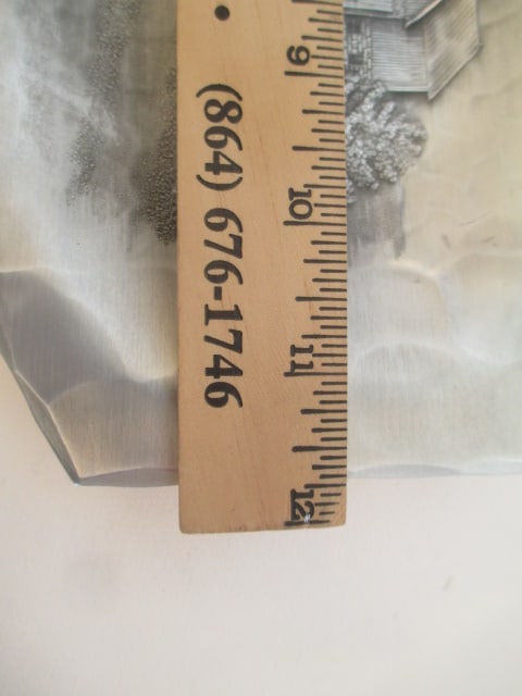 Vintage Wendell August Hand Forged Hand Hammered Amish Farm Scene Aluminum Tray - 4