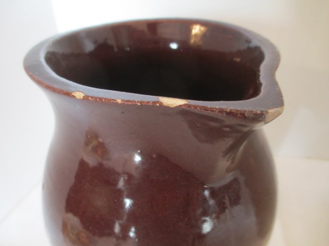 Two Brown and White Stoneware Pitchers - 4