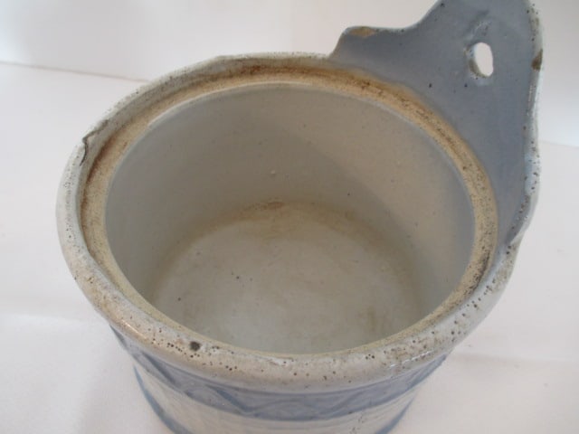 Antique Salt Glaze Salt Box with Lid - 4