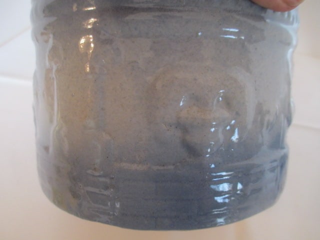 Antique Salt Glaze Salt Box and Small Mixing Bowl - 13