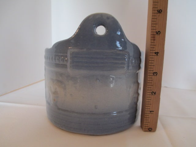 Antique Salt Glaze Salt Box and Small Mixing Bowl - 9