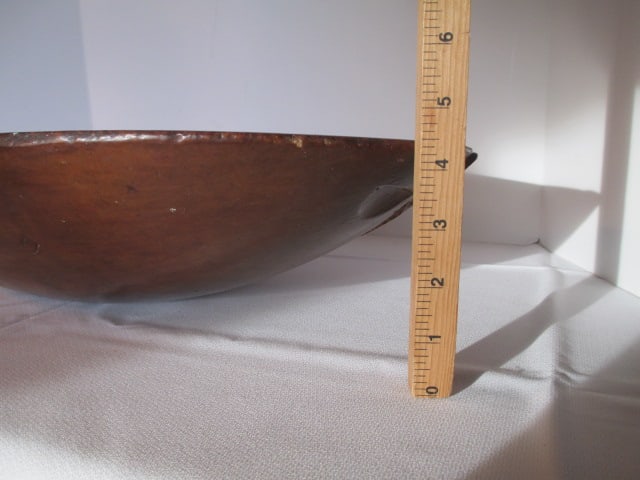 Antique Wood Dough Bowl - 8