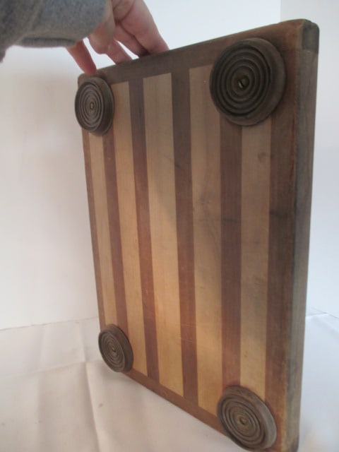 Wood Cutting Board and Wooden Handle Bread Knife - 4