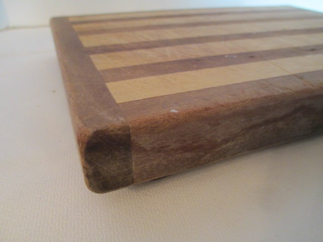 Wood Cutting Board and Wooden Handle Bread Knife - 5