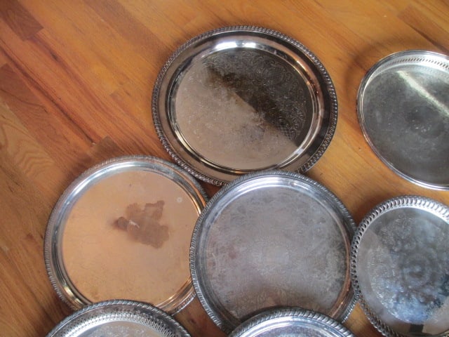 Grouping of Silverplate Serving Trays - 2