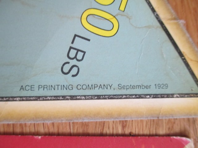 Five Antique Cardboard General Store and Ice Co. Signs - 3