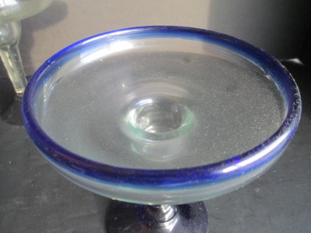 Hand Blown Art Glass Tumblers and Cocktail Glasses - 10